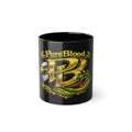 Pure Blood Emblem Black Coffee Mug — 11oz Eagle & Snake Crest