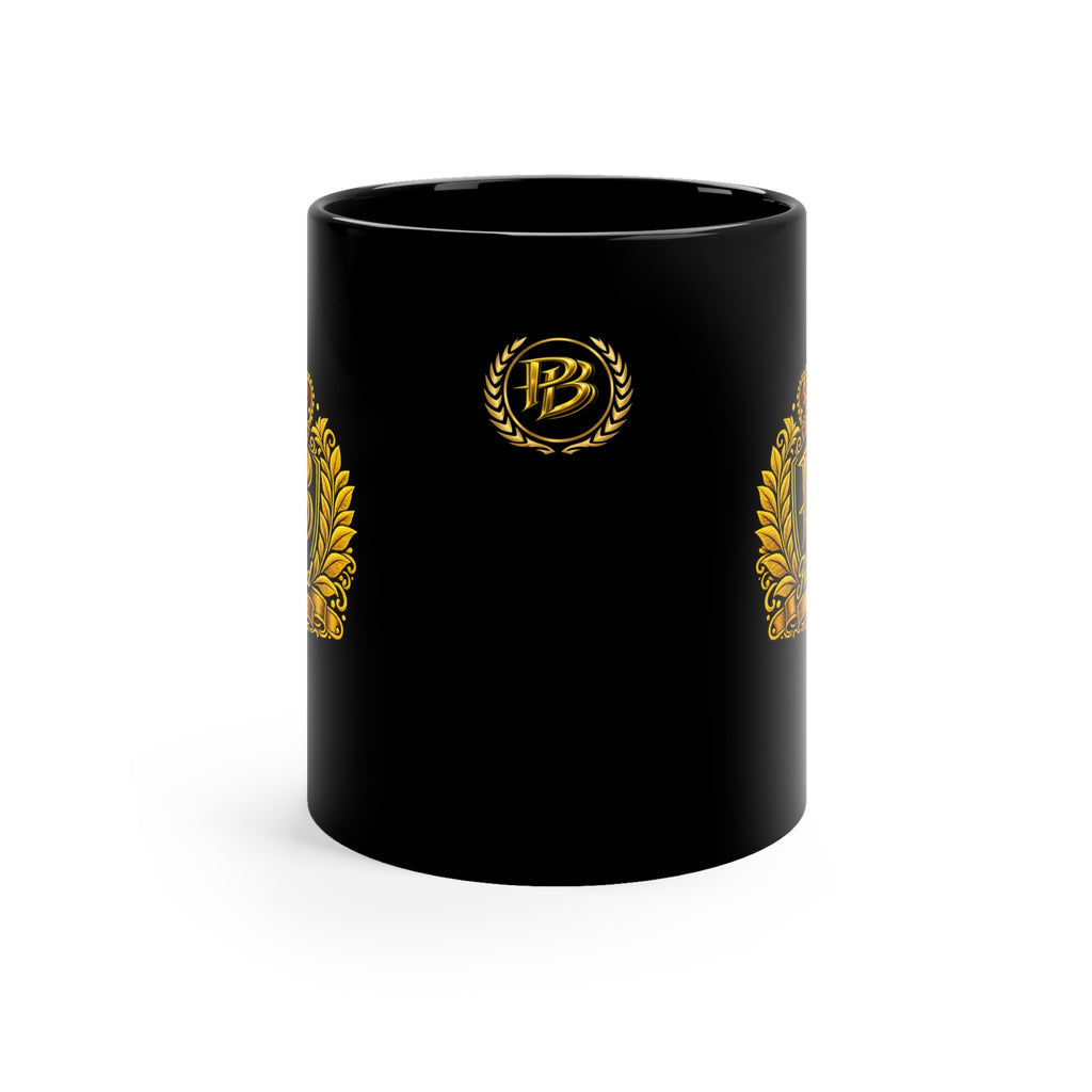 Black 11 oz Coffee Mug – Gold PureBlood Crest