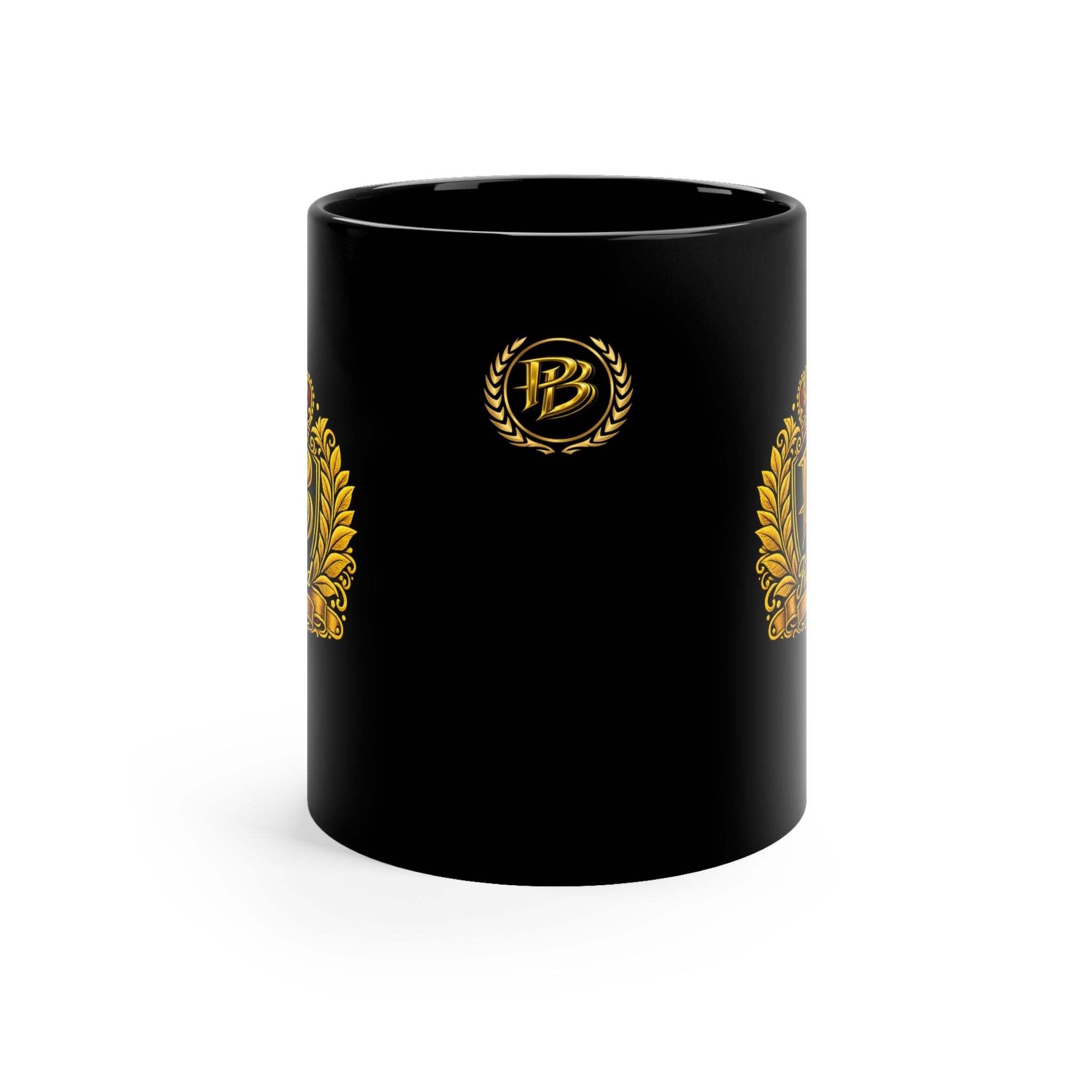 Black 11 oz Coffee Mug – Gold PureBlood Crest