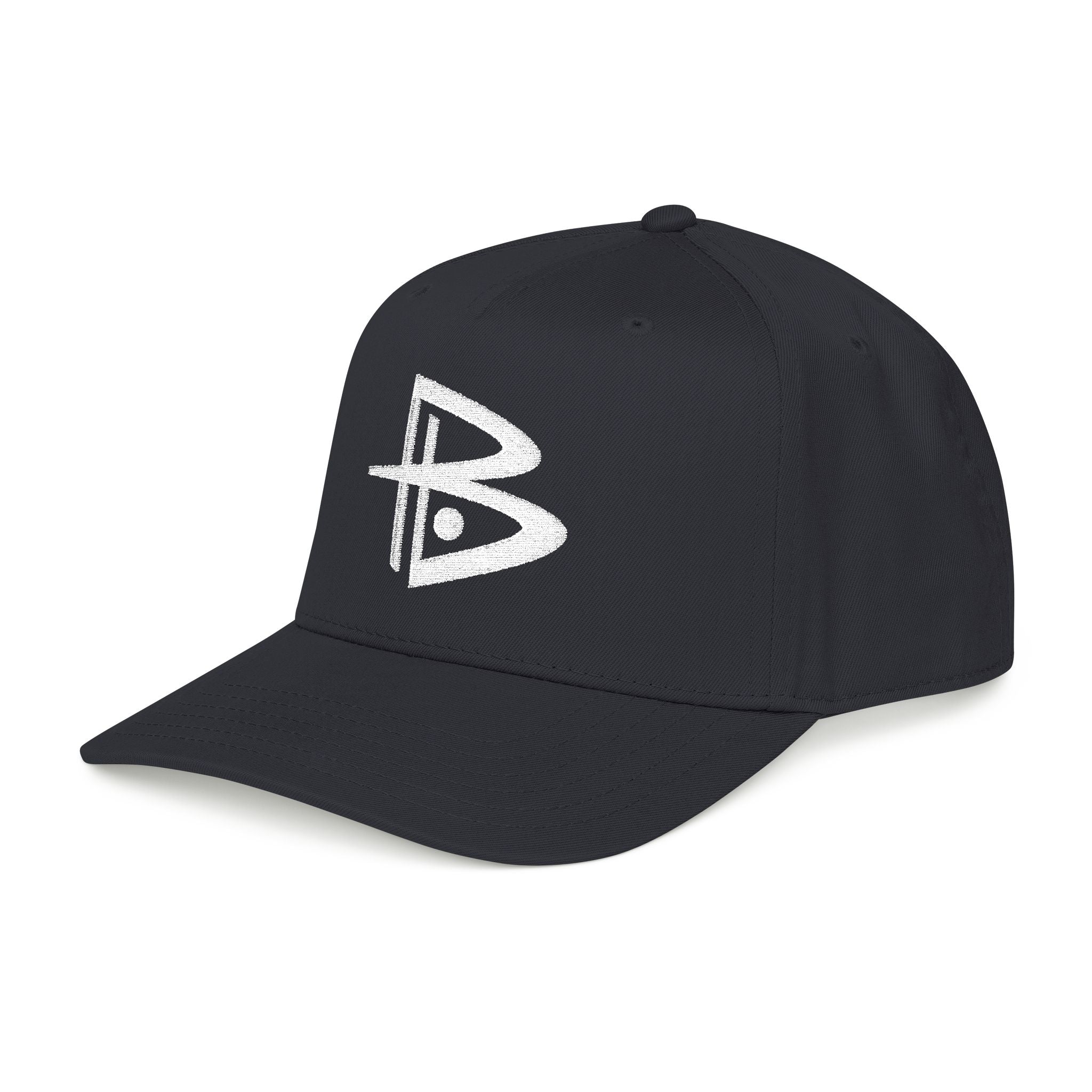 PB Monogram — Embroidered Mid Profile Baseball Cap (Black)
