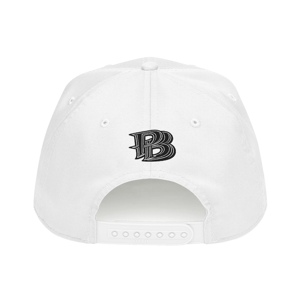 pbshort.com Laurel Crest Premium Embroidered Hat – White & Black Edition