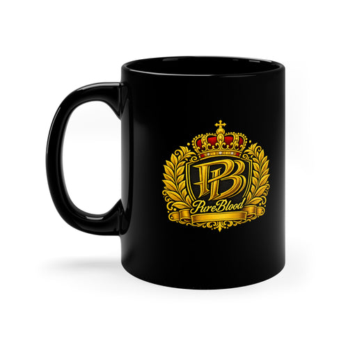 Black 11 oz Coffee Mug – Gold PureBlood Crest