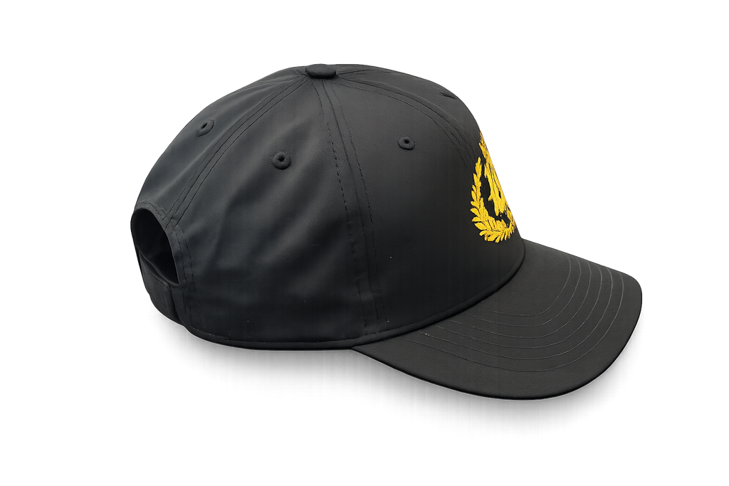 PB Crown Laurel Premium Embroidered Hat – Black & Gold Edition