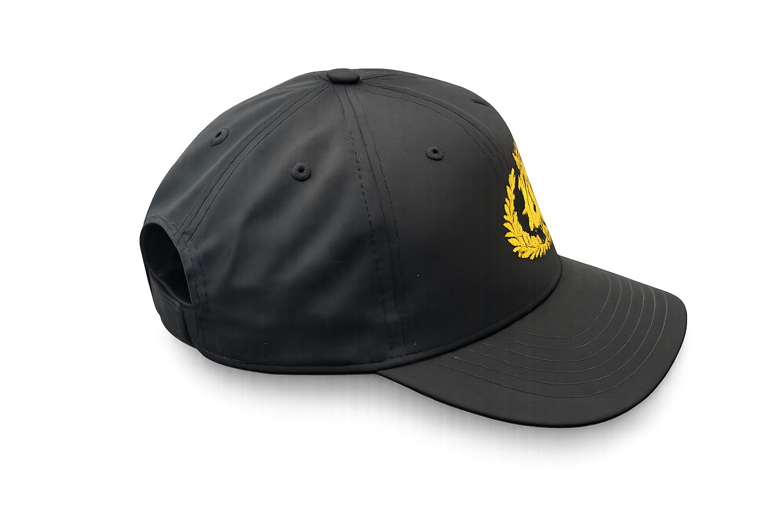 PB Crown Laurel Premium Embroidered Hat – Black & Gold Edition