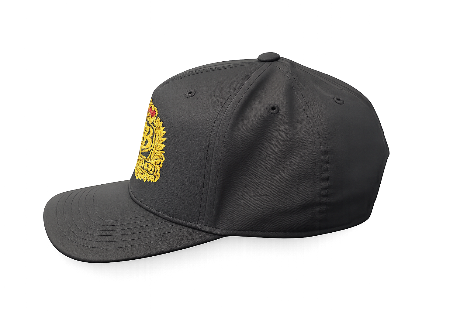 PureBlood Crown Crest Premium Embroidered Hat – Black & Gold Royal Edition