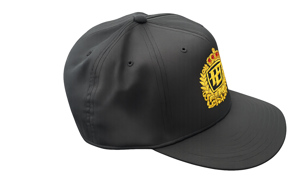 PureBlood Crown Crest Premium Embroidered Hat – Black & Gold Royal Edition