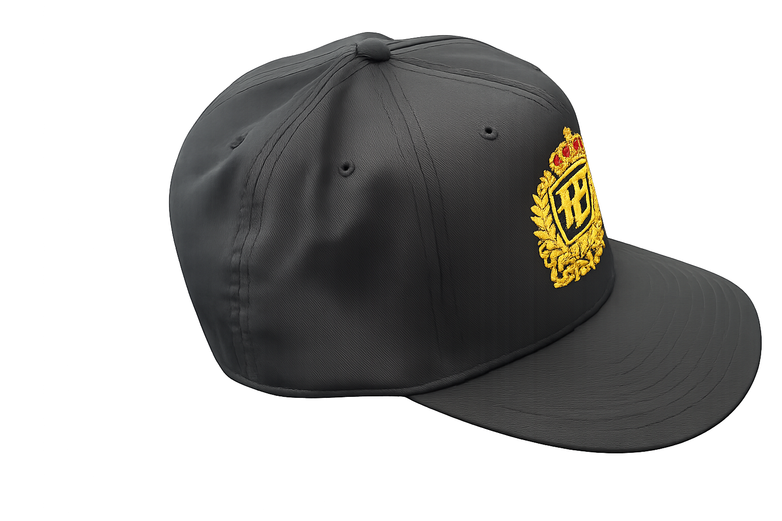 PureBlood Crown Crest Premium Embroidered Hat – Black & Gold Royal Edition