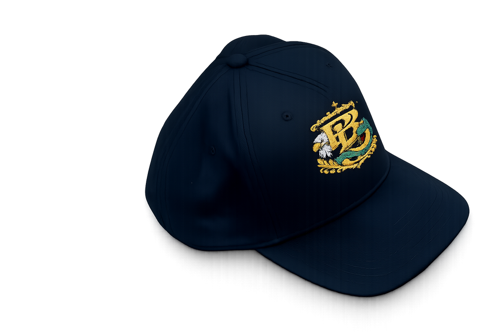 PB Eagle & Snake Crest Premium Embroidered Hat – Black & Gold Edition
