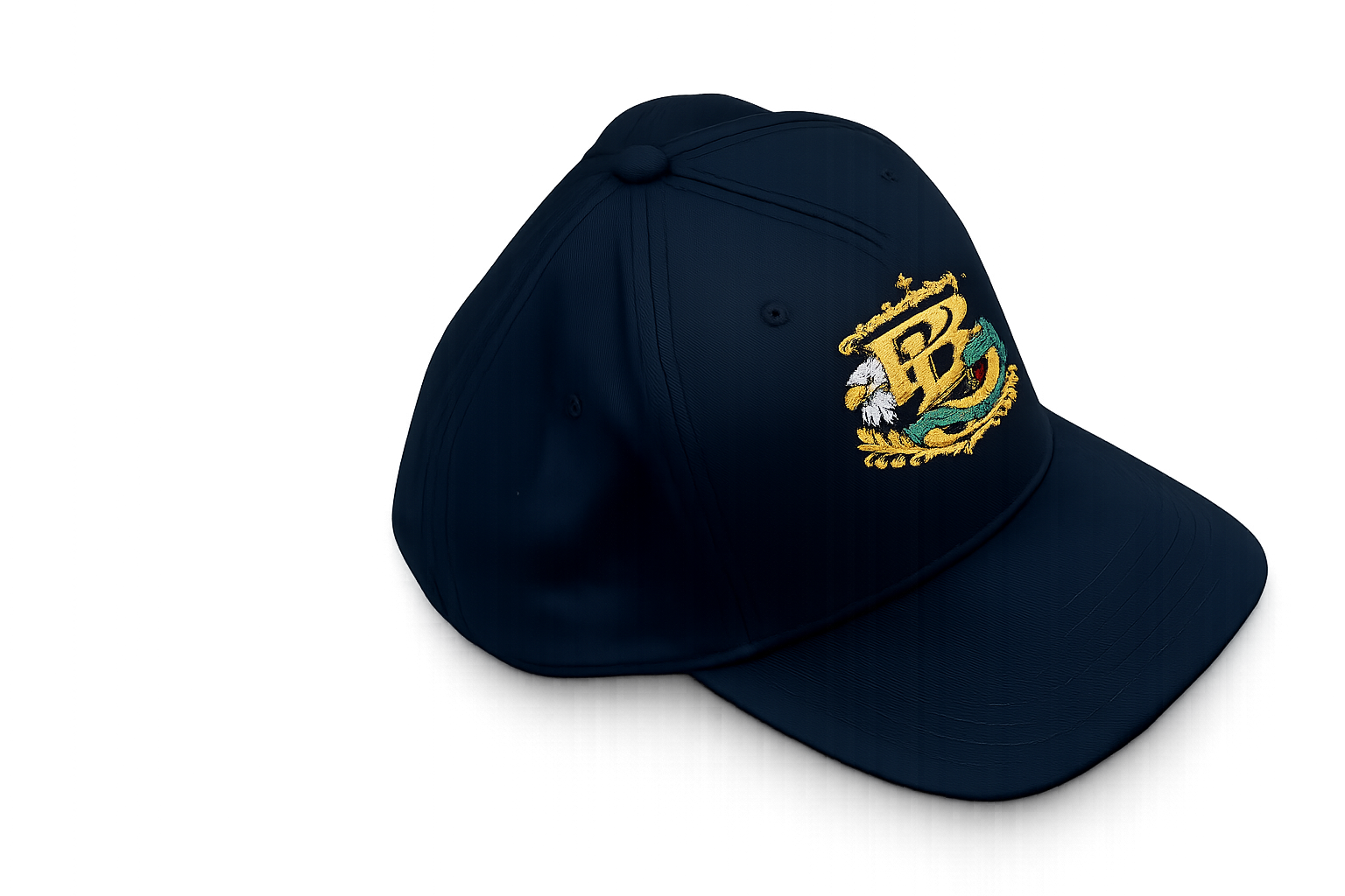 PB Eagle & Snake Crest Premium Embroidered Hat – Black & Gold Edition