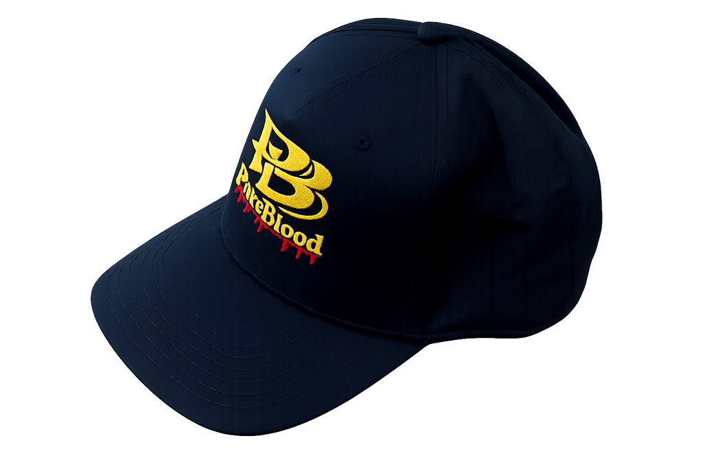 PureBlood Drip – Embroidered Gold on Black Hat