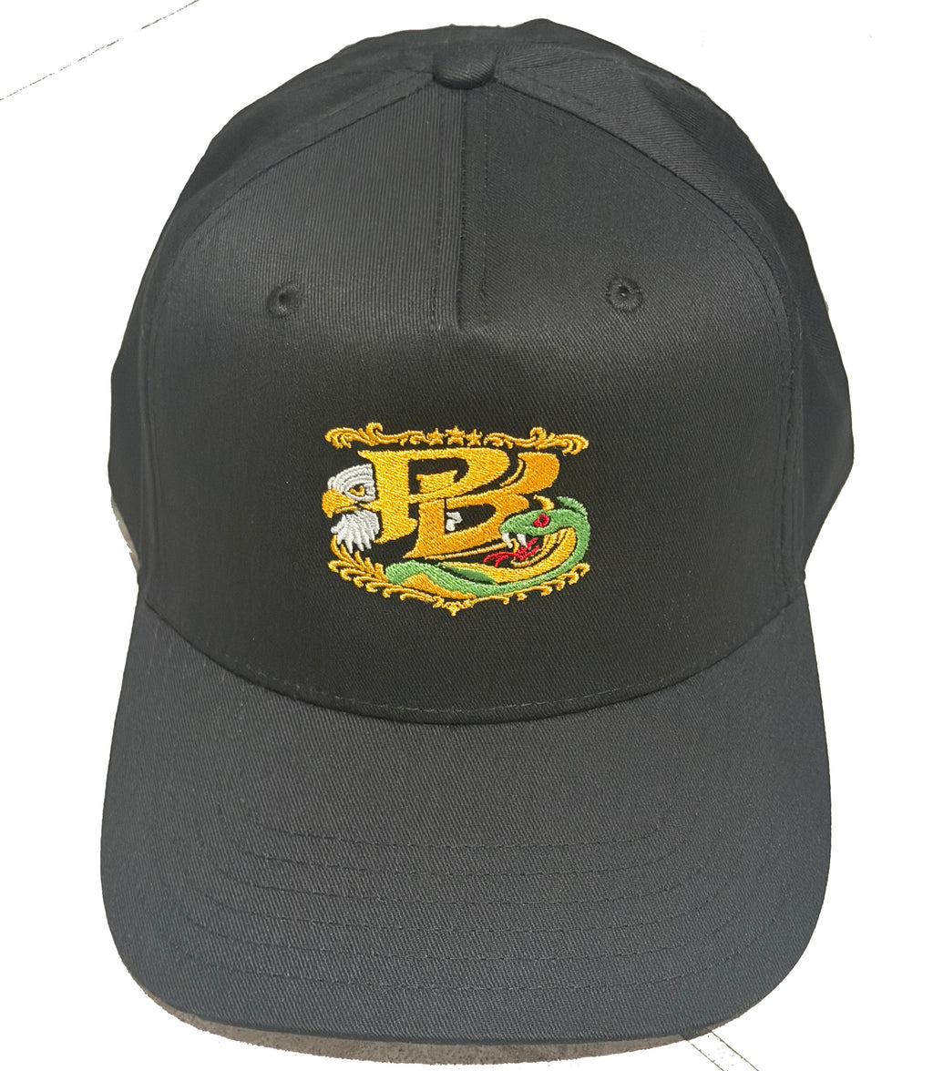 PB Eagle & Snake Crest Premium Embroidered Hat – Black & Gold Edition
