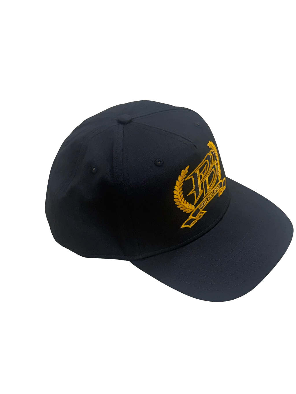 PureBlood Laurel Crest Premium Embroidered Hat – Black & Gold Edition