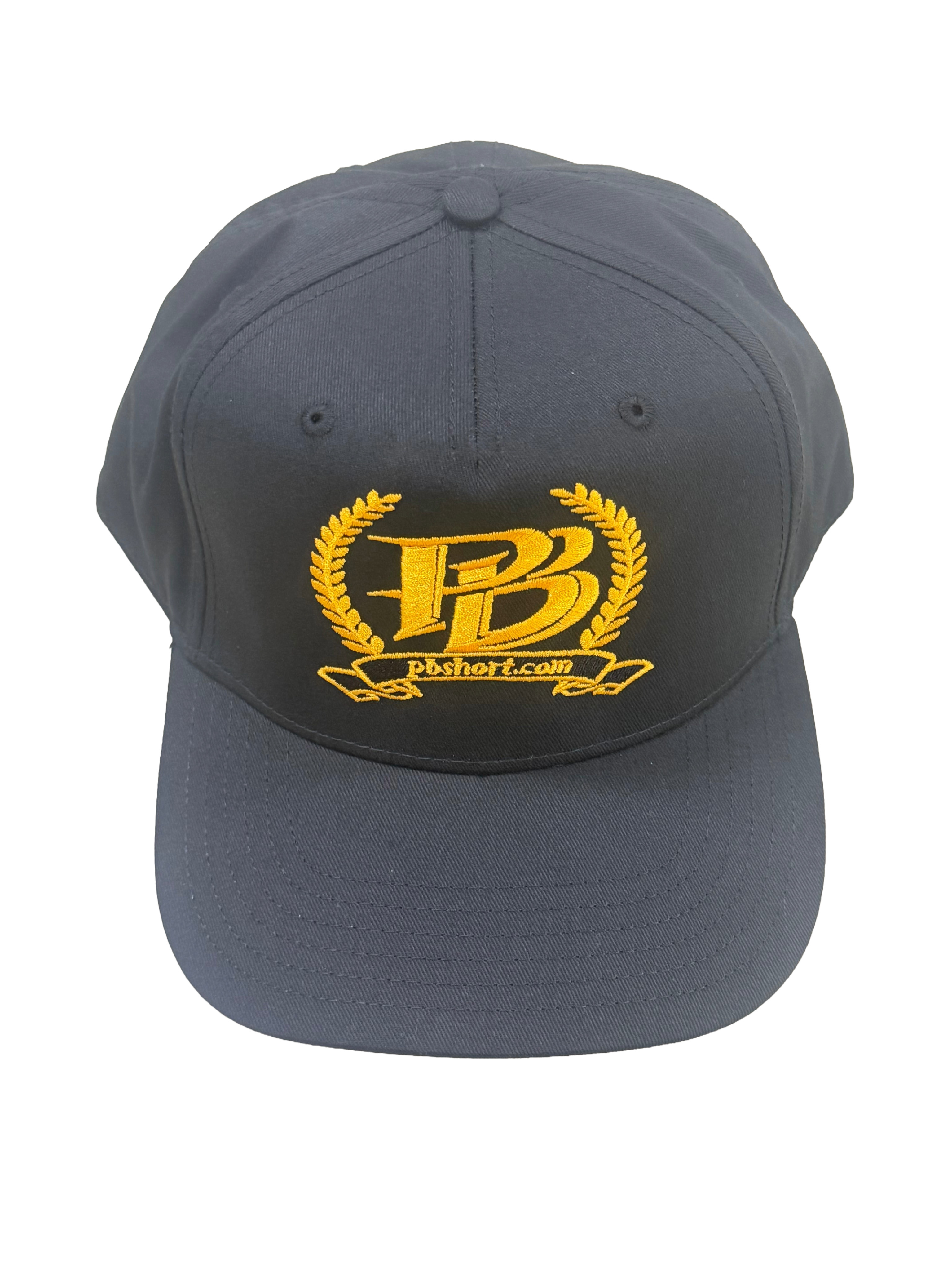 pbshort.com Laurel Crest Premium Embroidered Hat – Black & Gold Edition