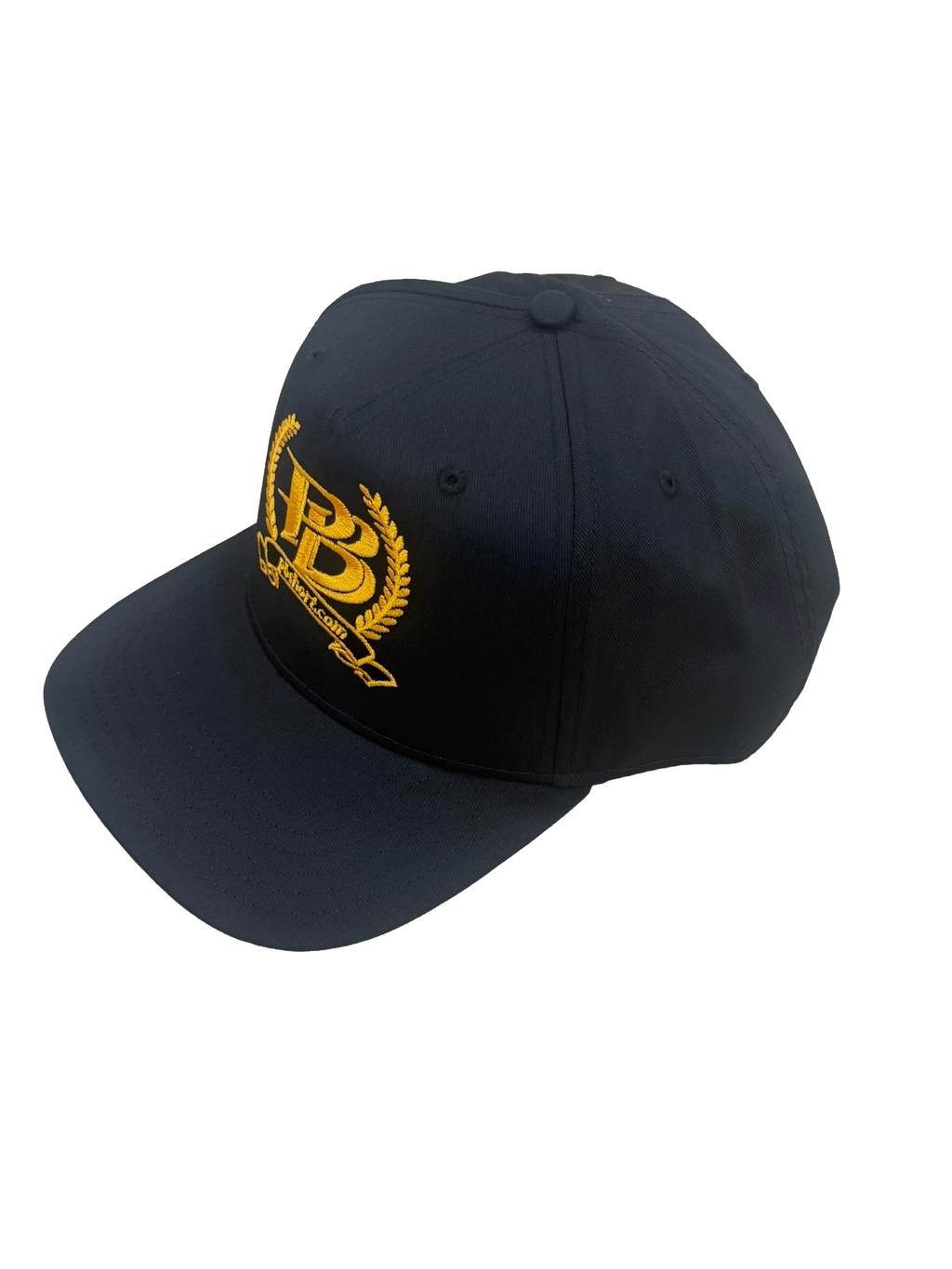 pbshort.com Laurel Crest Premium Embroidered Hat – Black & Gold Edition