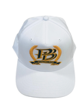 PureBlood Laurel Crest Premium Embroidered Hat – White, Gold & Black Edition