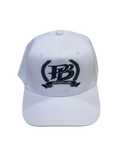 pbshort.com Laurel Crest Premium Embroidered Hat – White & Black Edition