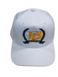 pbshort.com Laurel Crest Premium Embroidered Hat – White, Gold & Black Edition