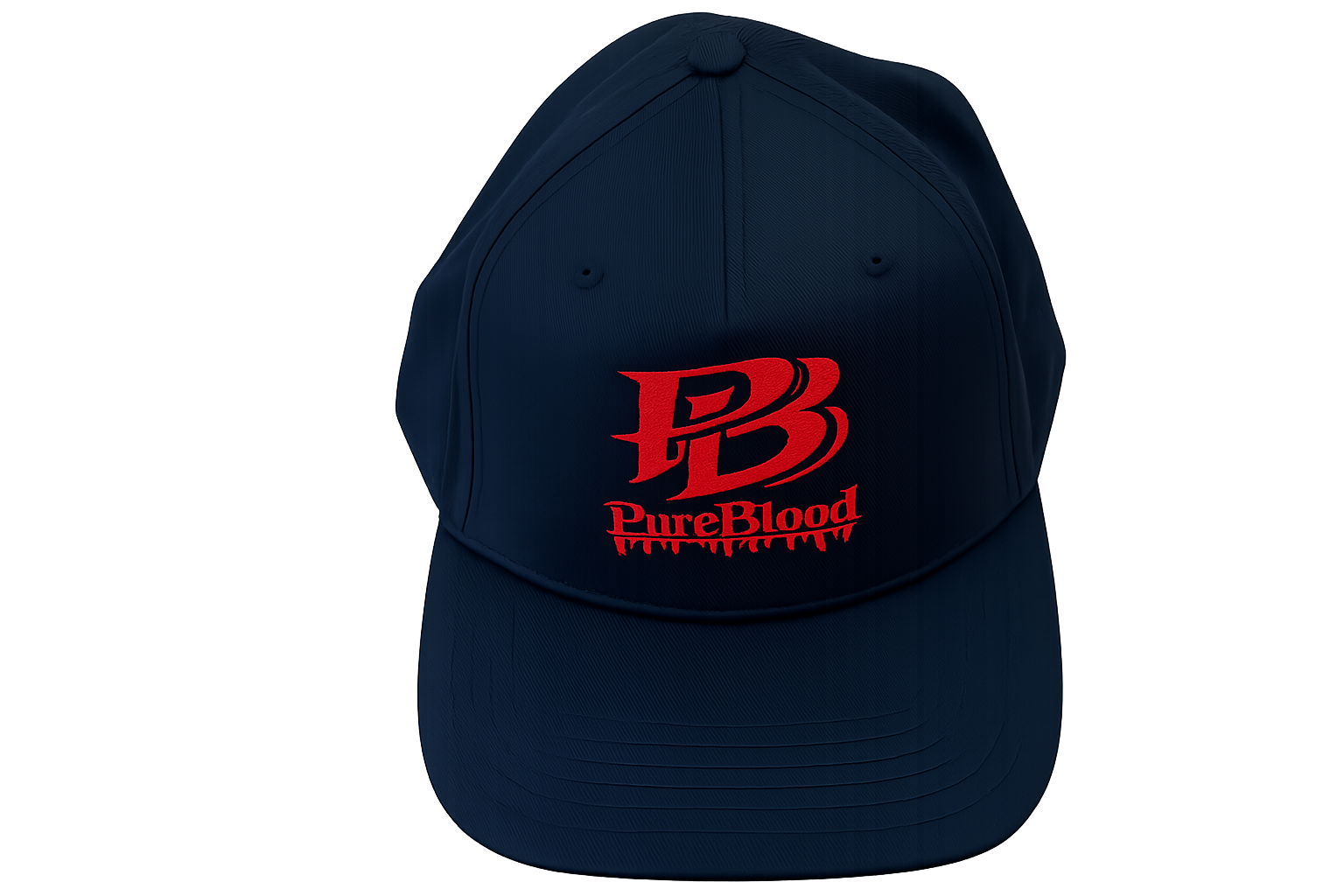 PureBlood Drip – Embroidered Red on Black Hat