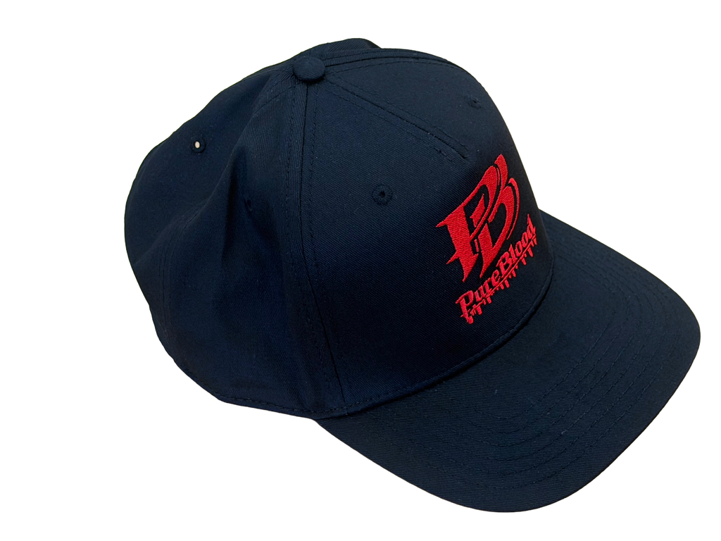 PureBlood Drip – Embroidered Red on Black Hat