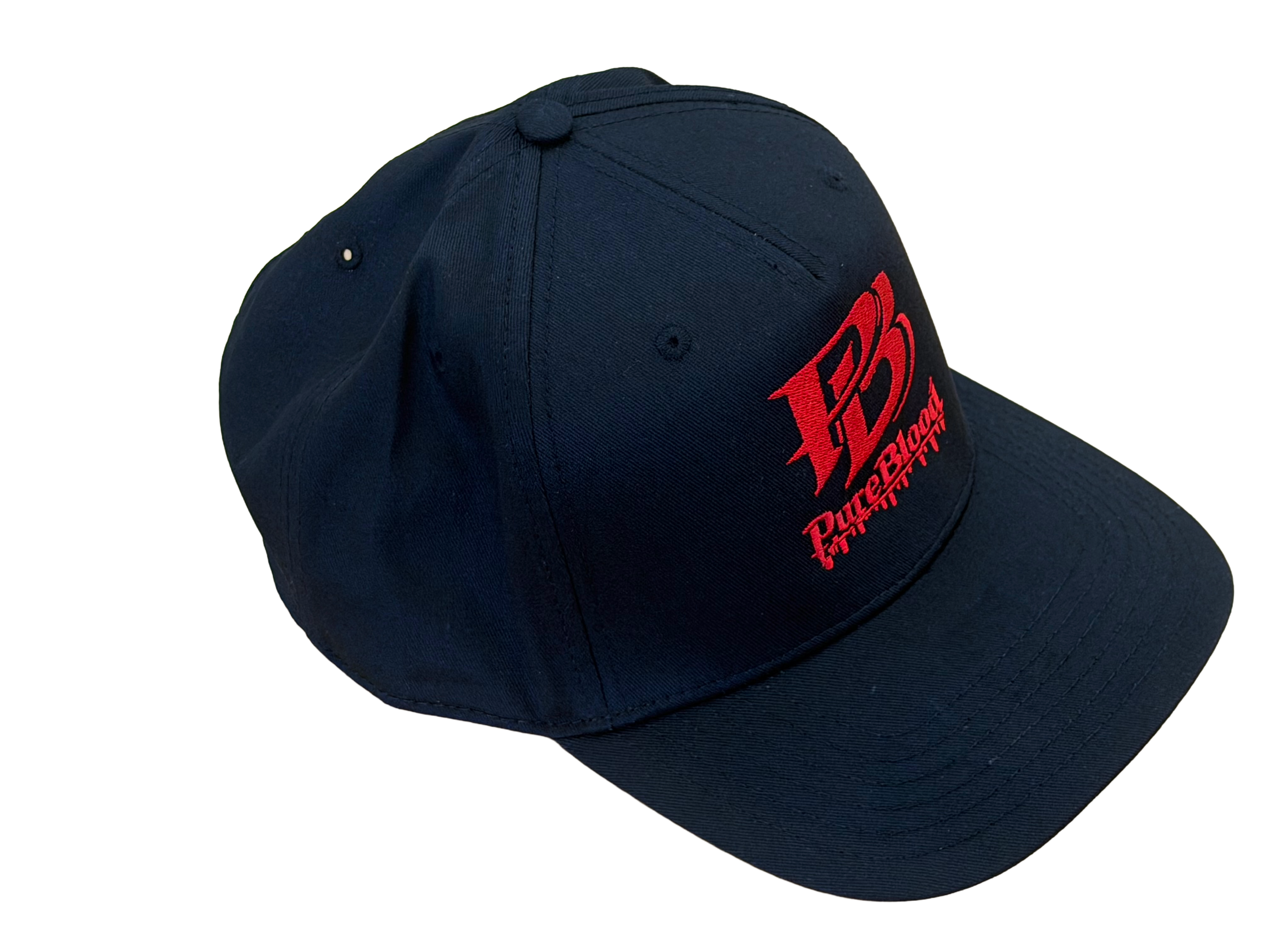 PureBlood Drip – Embroidered Red on Black Hat
