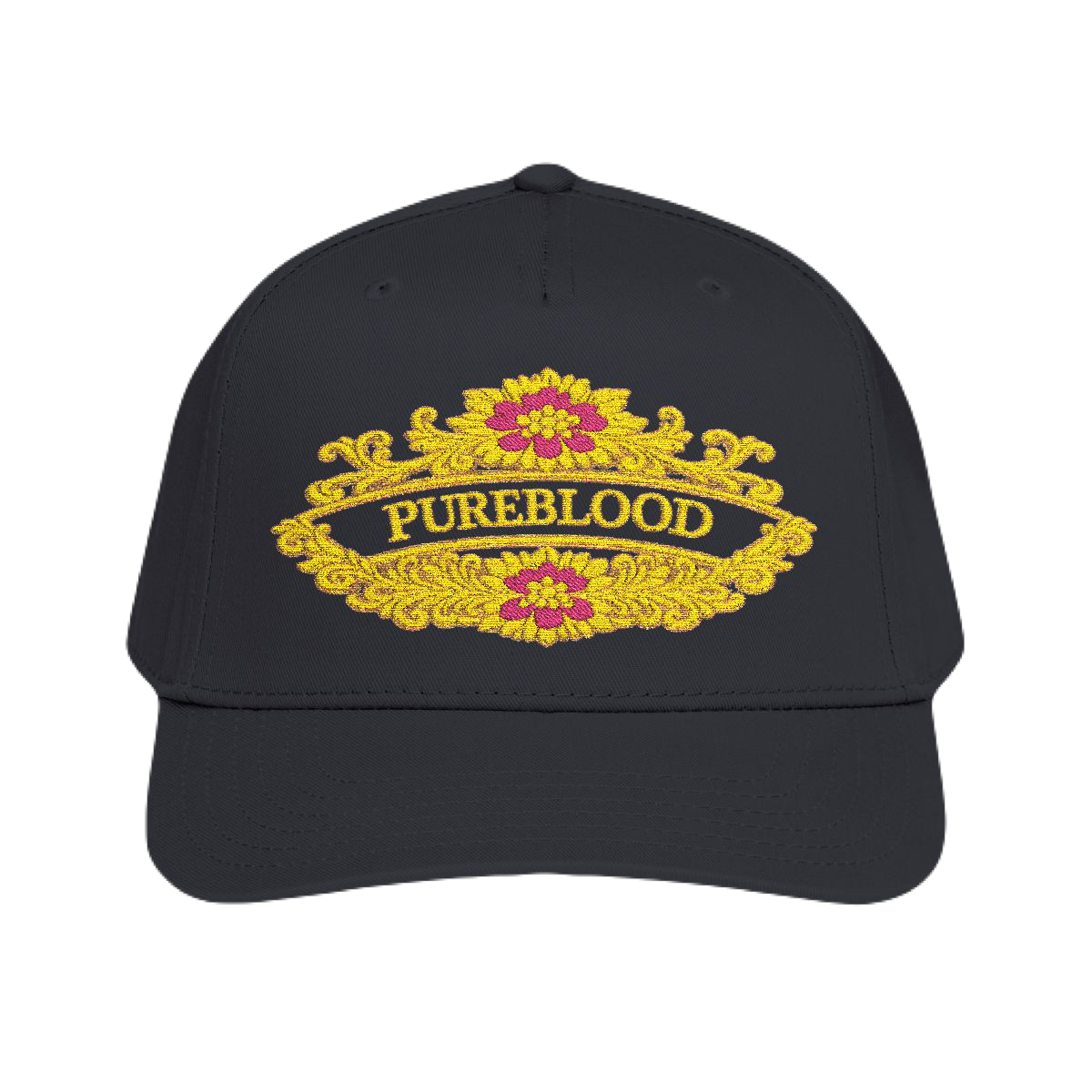PureBlood Floral Crest Premium Embroidered Hat