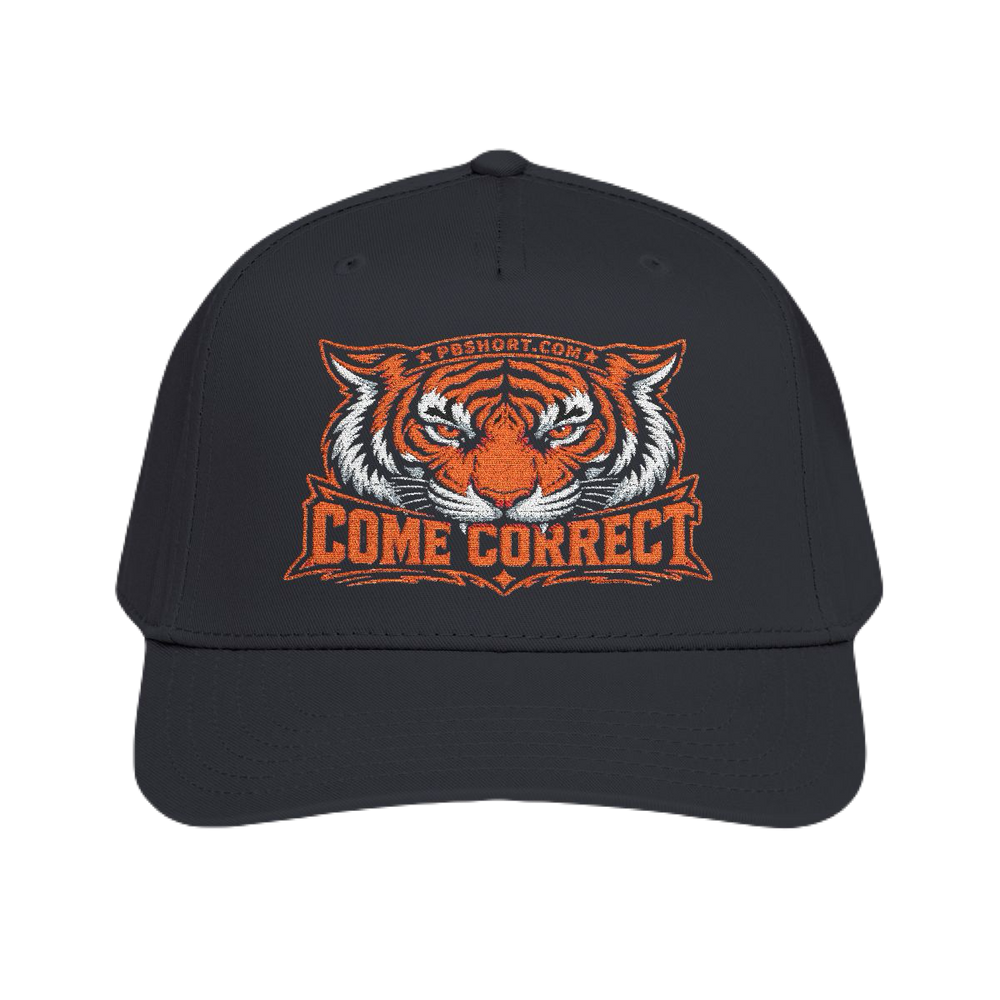 Come Correct™ Tiger Premium Embroidered Hat | PB Short Collection