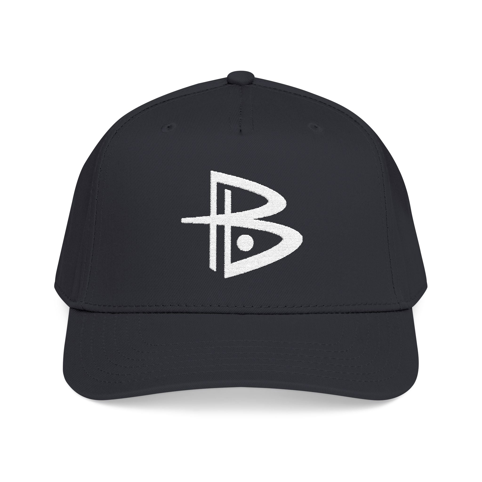 PB Monogram — Embroidered Mid Profile Baseball Cap (Black)