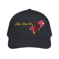 She Did It™ Premium Embroidered Graduation Hat | PB Short Collection